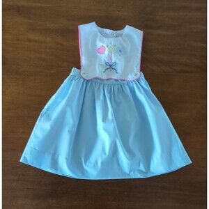 The Beaufort Bonnet Co. Brady Button in Dress Wand Embroidery white/ Blue 3T